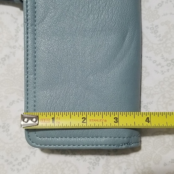 Jessica Simpson Blue Vegan Leather Wallet - Picture 3 of 6